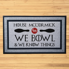 Personalized Bowlers Know Everything Indoor/Outdoor Welcome Mat