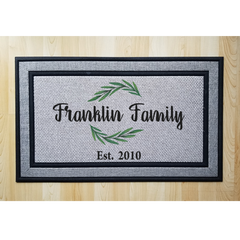 Personalized Wreath Indoor/Outdoor Door Mat