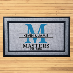 Personalized Block Cut Out Letter Indoor/Outdoor Door Mat