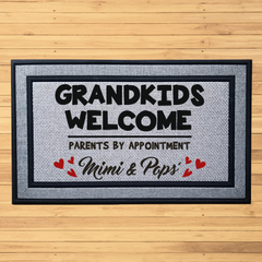 Personalized Grandkids Welcome Indoor/Outdoor Door Mat