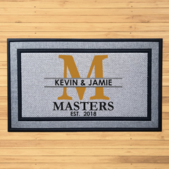 Personalized Block Cut Out Letter Indoor/Outdoor Door Mat