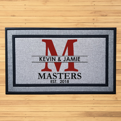 Personalized Block Cut Out Letter Indoor/Outdoor Door Mat